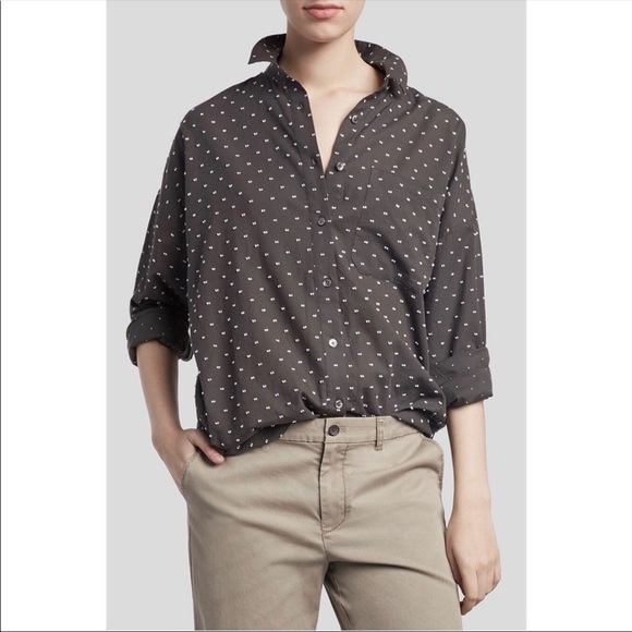 ATM Anthony Thomas Melillo Clip Dot Boyfriend Top - Picture 3 of 8